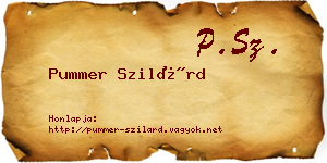 Pummer Szilárd névjegykártya